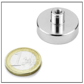 Sintered NdFeB Internal Threaded Magnet Ø28 mm