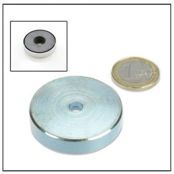 Ferrite Holding Pot Magnet with Borehole