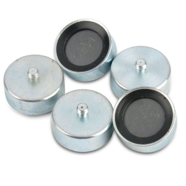 Rubber Adhesive Threaded Pin Ferrite Pot Magnets Rubber Adhesive Threaded Pin Ferrite Pot Magnets