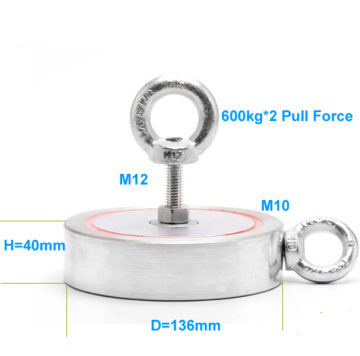 Two-Sides Strong Powerful Neodymium Eyebolt Magnet 600kg - Pot Magnets